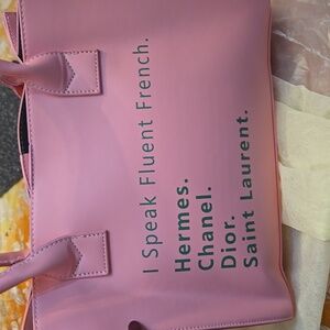 Pink Designer Tote Bag Brand New